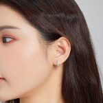 Strieborné náušnice, štvorcové