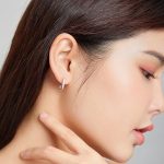 Strieborné náušnice, štvorcové