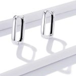 Strieborné náušnice, štvorcové