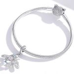 Strieborné kúzlo, včelie, farebné