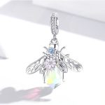 Strieborné kúzlo, včelie, farebné