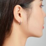 Strieborné náušnice, gulička