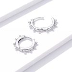 Strieborné náušnice, gulička