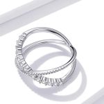 Strieborný prsteň, dvojitý, veľkosť 7