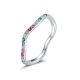Strieborný prsteň, dúha, veľkosť 6