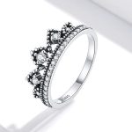 Strieborný prsteň, korunka, veľkosť 8