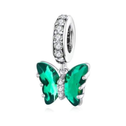Strieborné kúzlo, motýľ, zelené