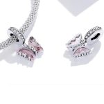 Strieborné kúzlo, motýľ, ružové