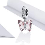 Strieborné kúzlo, motýľ, ružové