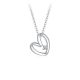 Strieborný náhrdelník s krištáľovým srdcom