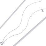 Strieborný náhrdelník s krištáľovým srdcom