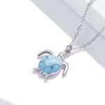 Ezüst nyaklánc teknőssel