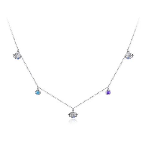 Ezüst nyaklánc kagylókkal