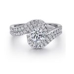 Dámsky zásnubný prsteň, dvojitý, strieborný, veľkosť 8