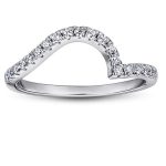 Dámsky zásnubný prsteň, dvojitý, strieborný, veľkosť 5