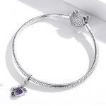 Strieborné kúzlo, krab, fialové