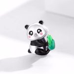 Ezüst charm, panda