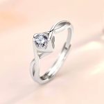 Ezüst karikagyűrű, egy pár, állítható méret