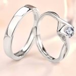 Ezüst karikagyűrű, egy pár, állítható méret