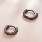 Strieborné náušnice, čierne