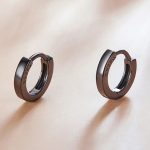 Strieborné náušnice, čierne