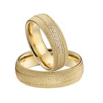 Dámsky snubný prsteň, pozlátený, nehrdzavejúca oceľ, veľkosť 7