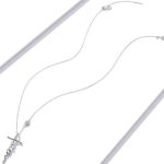 Strieborný náhrdelník s krížikom a nápisom viera