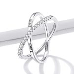 Dámsky prsteň, strieborný, dvojitý, veľkosť 7