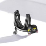 Strieborné kúzlo, mačacie, čierne