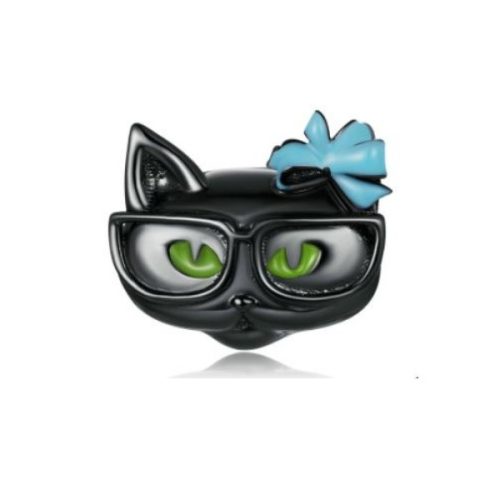 Strieborné kúzlo, mačka s kvetom