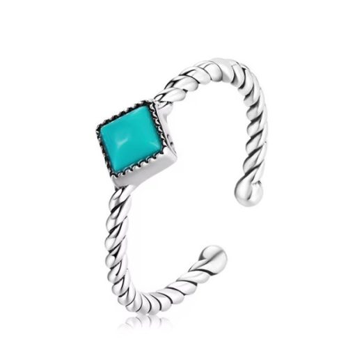 Ezüst gyűrű cirkóniumkristállyal, nyitott