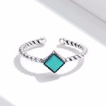 Ezüst gyűrű cirkóniumkristállyal, nyitott