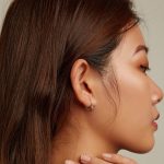 Dámske náušnice, strieborné, srdiečko