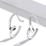 Dámske náušnice, strieborné, srdiečko