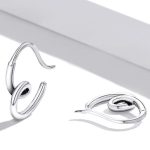 Dámske náušnice, strieborné, srdiečko