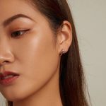 Dámske náušnice, strieborné, úľ