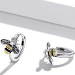 Dámske náušnice, strieborné, úľ