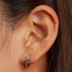 Dámske náušnice, strieborné, úľ