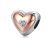 Strieborné kúzlo, srdce, ružové zlato