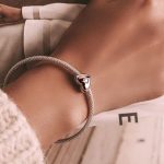 Strieborné kúzlo, srdce, ružové zlato