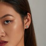 Strieborné napichovacie náušnice, kvetinka