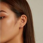 Dámske náušnice, strieborné, hadí vzor