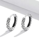 Dámske náušnice, strieborné, hadí vzor
