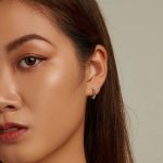 Dámske náušnice, strieborné, had