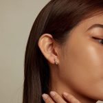 Dámske náušnice, strieborné, had