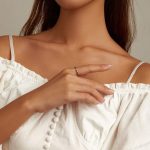 Strieborný dámsky prsteň, diamantový vzor, veľkosť 7