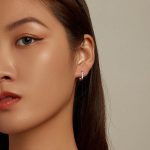 Strieborné náušnice, farebné, štvorcové