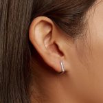 Strieborné náušnice, farebné, štvorcové