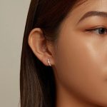 Strieborné kruhové náušnice, bielo-ružové