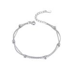 Ezüst karkötő, dupla